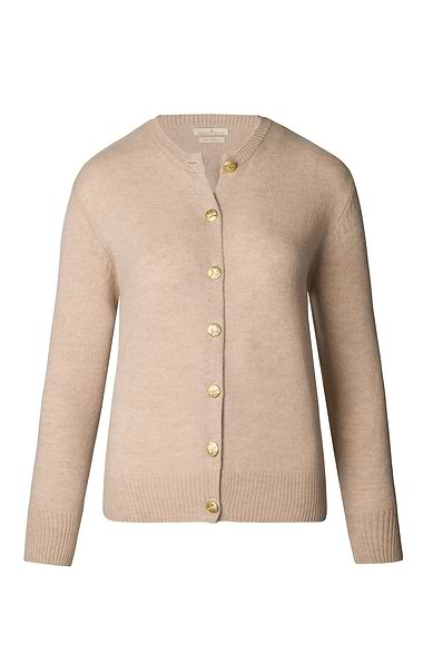 Ladies House of Bruar Lambswool Crew Neck Cardigan