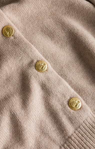 Ladies House of Bruar Lambswool Crew Neck Cardigan