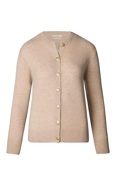 Ladies House of Bruar Lambswool Crew Neck Cardigan