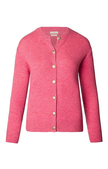 Ladies House of Bruar Lambswool Crew Neck Cardigan