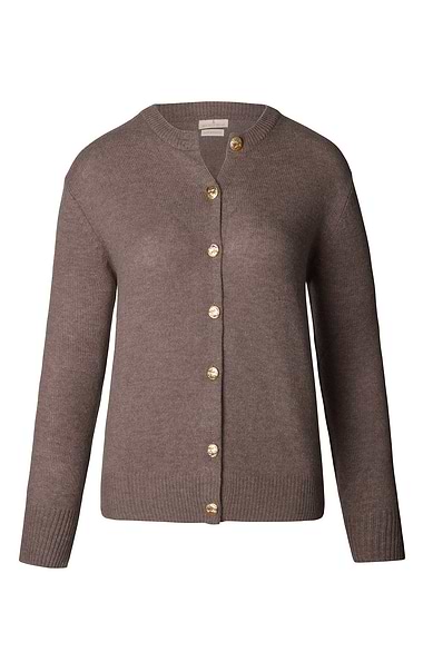 Ladies House of Bruar Lambswool Crew Neck Cardigan