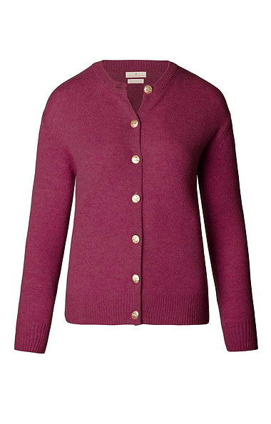 Ladies House of Bruar Lambswool Crew Neck Cardigan
