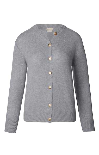 Ladies House of Bruar Lambswool Crew Neck Cardigan