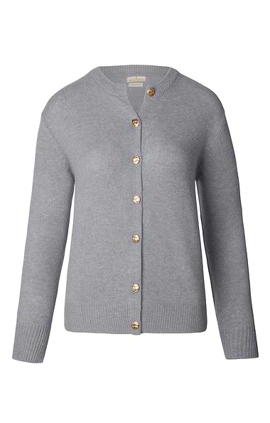 Ladies House of Bruar Lambswool Crew Neck Cardigan