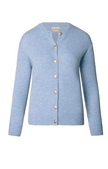 Ladies House of Bruar Lambswool Crew Neck Cardigan