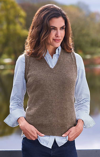 Ladies Country Lambswool Slipover
