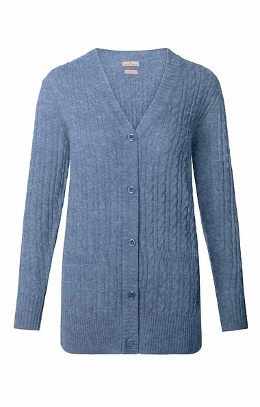 Ladies Country Lambswool Cable Cardigan