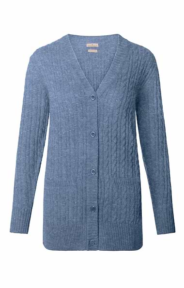 Ladies Country Lambswool Cable Cardigan