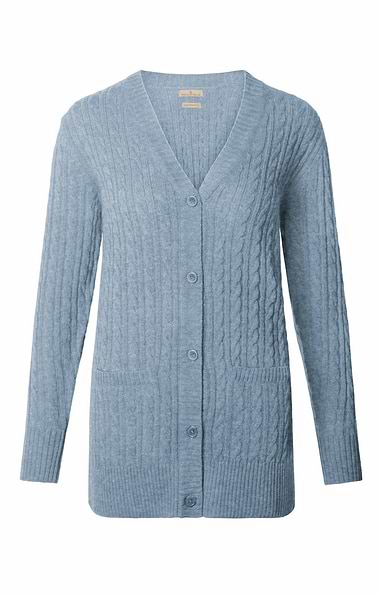 Ladies Country Lambswool Cable Cardigan