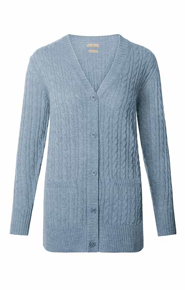 Ladies Country Lambswool Cable Cardigan