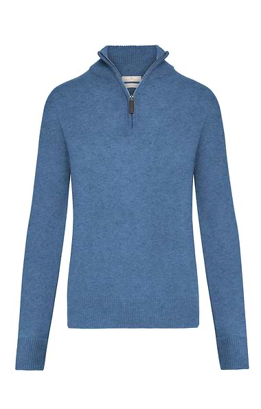 Ladies Lambswool T-Zip Sweater