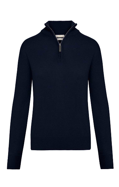 Ladies Lambswool T-Zip Sweater