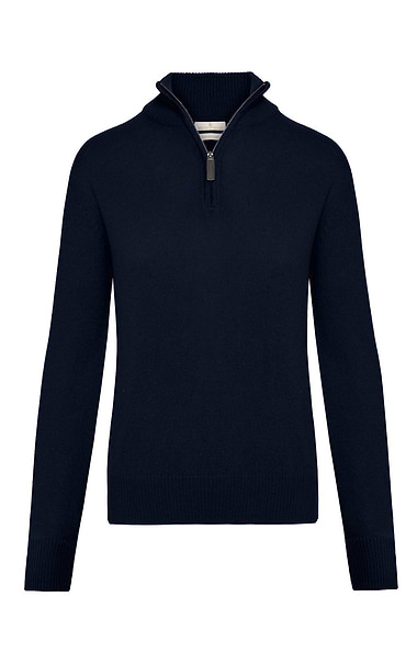 Ladies Lambswool T-Zip Sweater