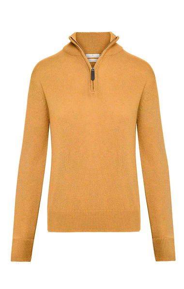 Ladies Lambswool T-Zip Sweater