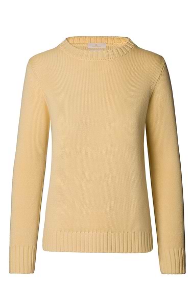 Ladies Cotton & Wool Boxy Crew Neck Jumper