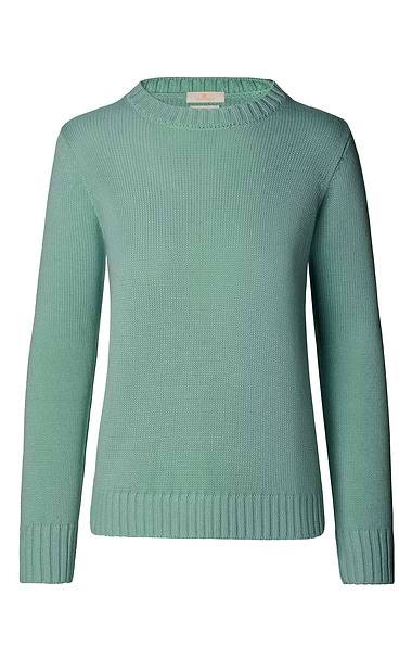 Ladies Cotton & Wool Boxy Crew Neck Jumper