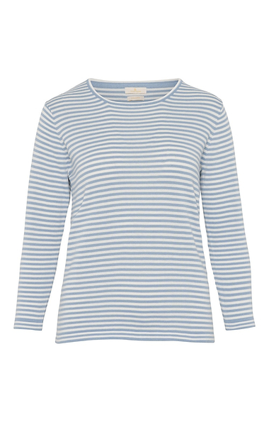 Ladies Fine Stripe Cotton Crew