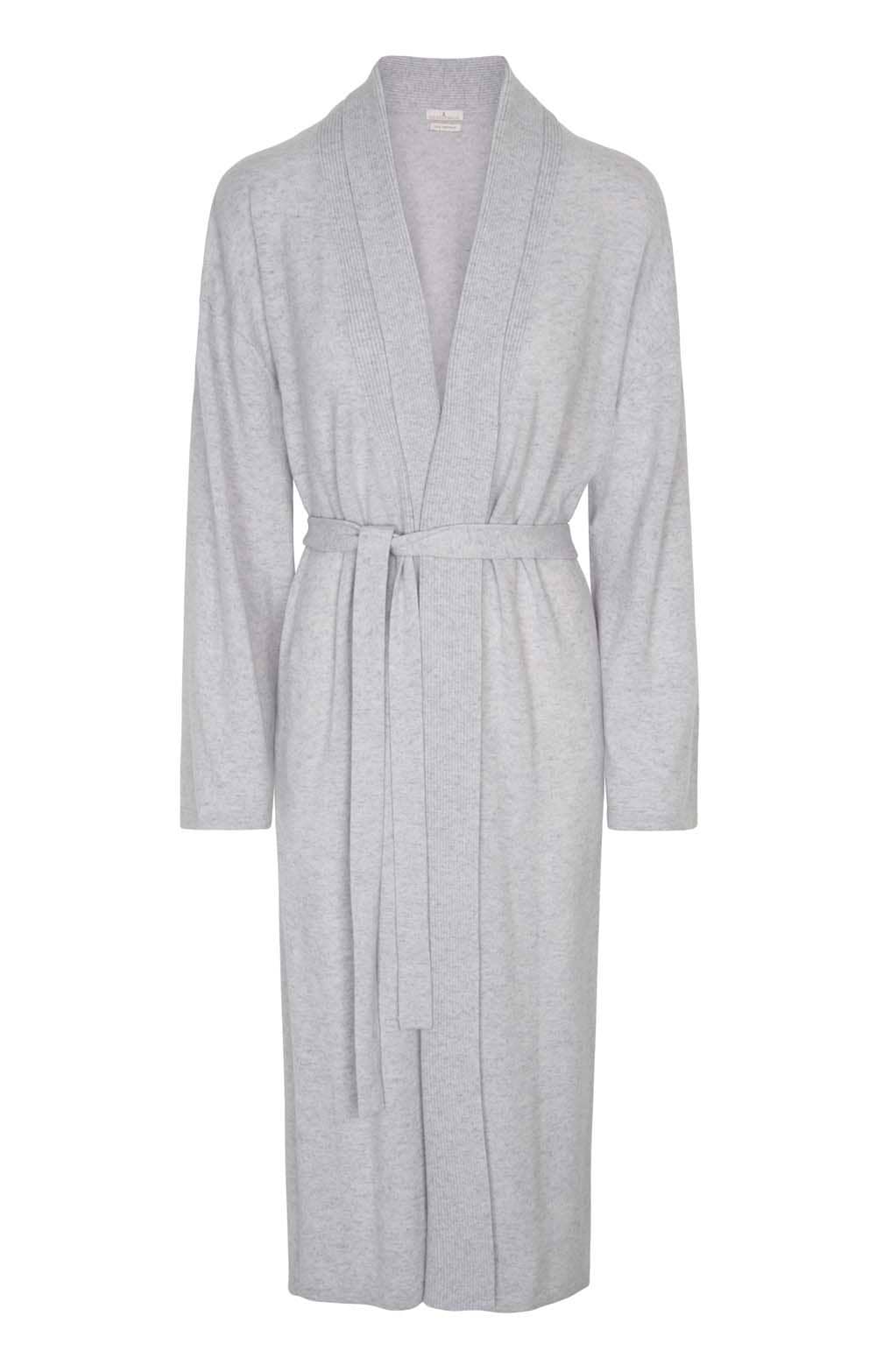 chinese dress ladies Cashmere Wool Dressing Gown in Med Grey Size M main image 1