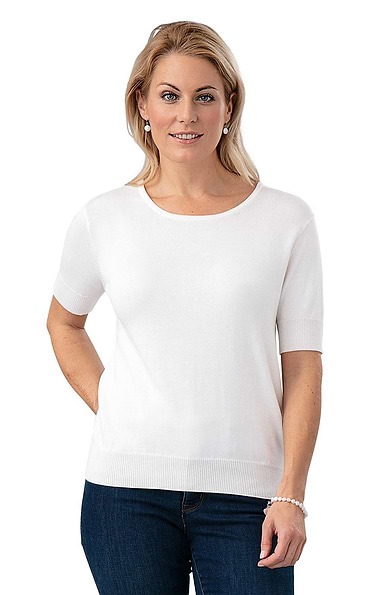 Ladies Knitted Cotton Crew