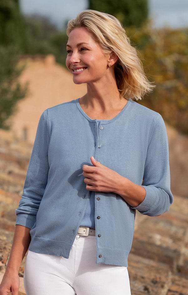 Ladies Knitted Cotton Cardigan