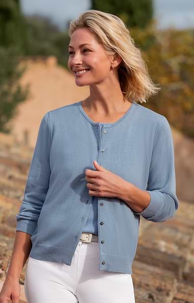 Ladies Knitted Cotton Cardigan