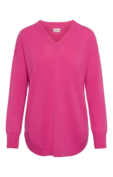 Ladies Cashmere V Neck Tunic