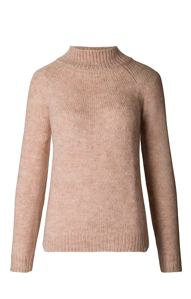Ladies Mohair Funnel Sweater