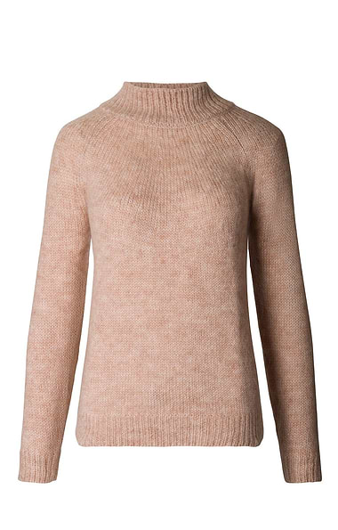 Ladies Mohair Funnel Sweater