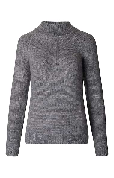 Ladies Mohair Funnel Sweater