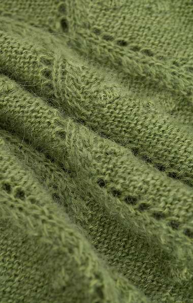 Ladies Mohair & Wool Pointelle Cardigan