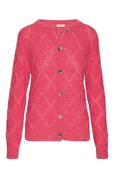 Ladies Mohair & Wool Pointelle Cardigan
