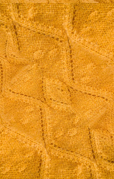 Ladies Mohair & Wool Pointelle Crew Neck Jumper