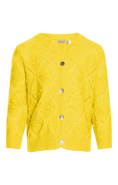 Girl's Mohair Pointelle Cardigan