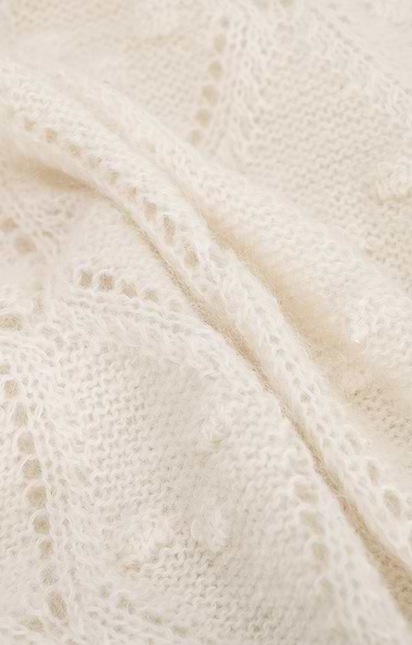 Girl's Mohair Pointelle Cardigan