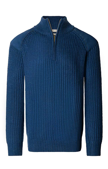 Men's Suede Patch T-Zip