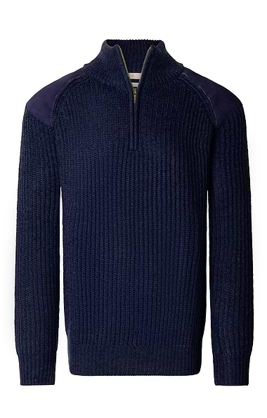 Men's Suede Patch T-Zip