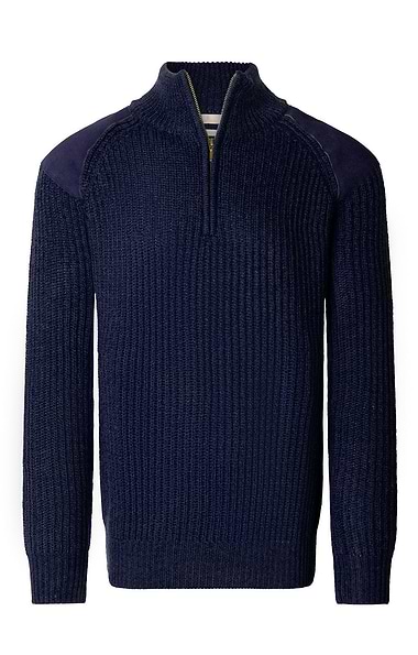 Men's Suede Patch T-Zip