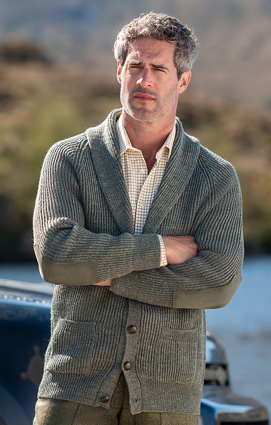 Men's Lambswool Shawl Collar Cardigan
