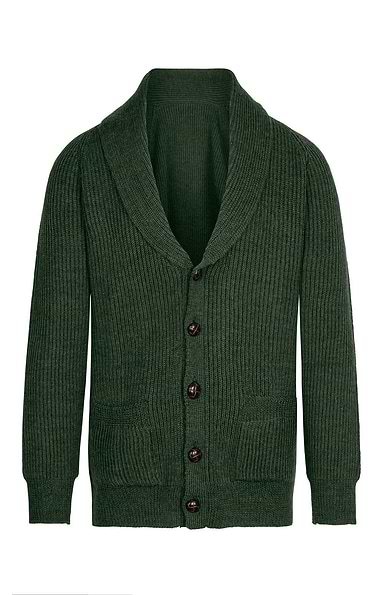 Men's Lambswool Shawl Collar Cardigan
