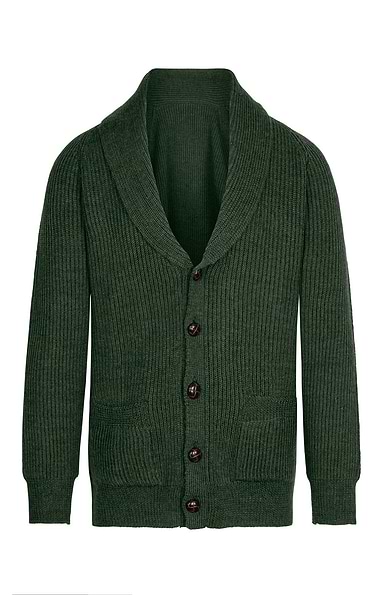 Men's Lambswool Shawl Collar Cardigan