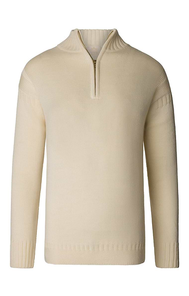 Men's Pure New Wool Guernsey T-Zip