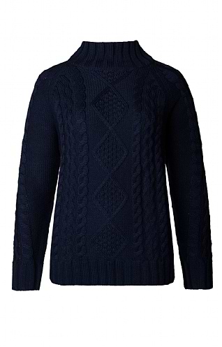 Ladies Aran Funnel Neck