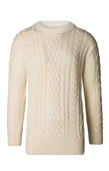 Men's Aran Crew Neck