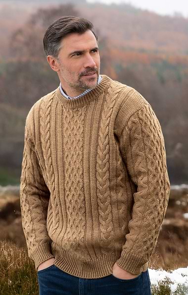 Men's Aran Crew Neck