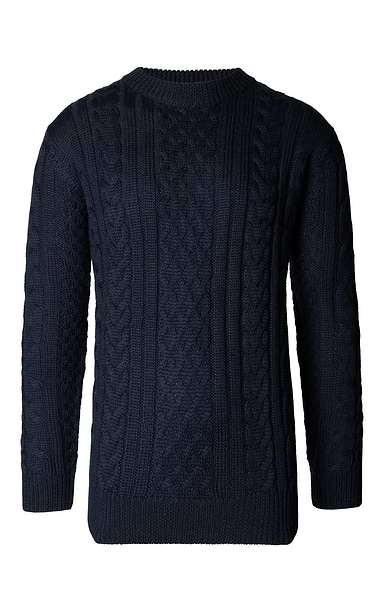 Men's Aran Crew Neck