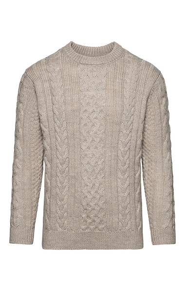Men's Aran Crew Neck