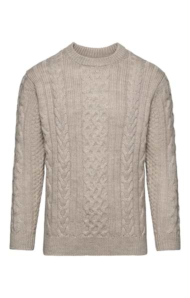 Men's Aran Crew Neck