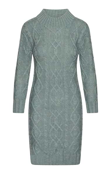 Ladies Pure New Wool Aran Knit Dress