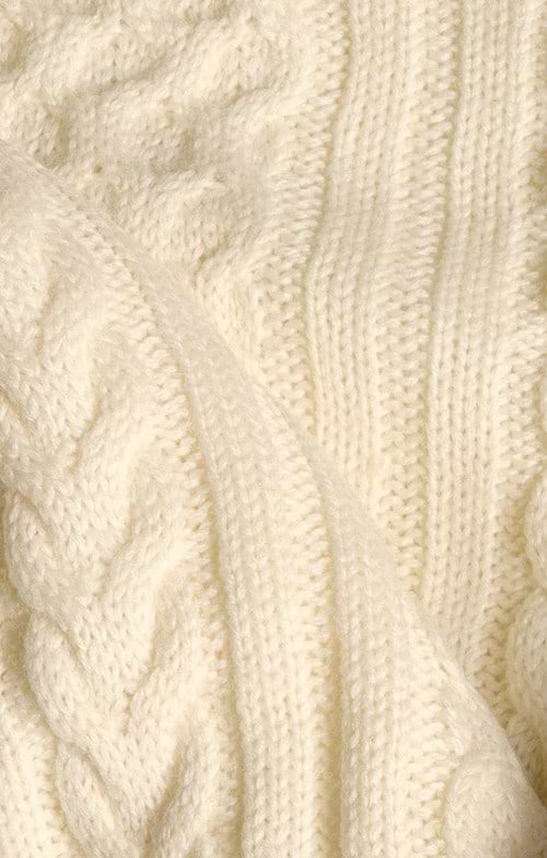 Ladies Pure New Wool Rope Cable Roll Neck