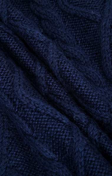 Ladies Pure New Wool Rope Cable Roll Neck
